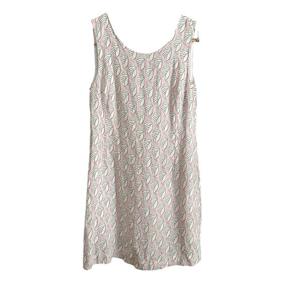 HIHO | Pink and Green Shell Print 100% Linen Ginnie Shift Dress | Size 8 - Picture 1 of 8